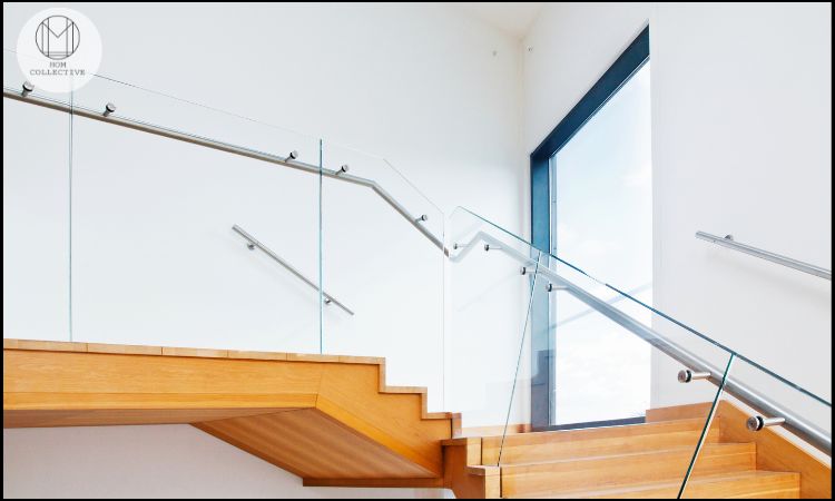 Floating Stairs with Glass Railing