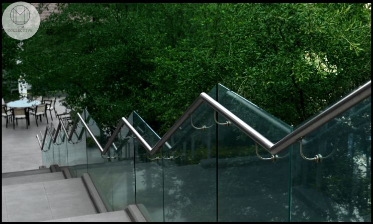 Glass Railing with Handrail